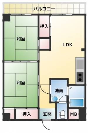 幸町ハイツ 302の間取り画像