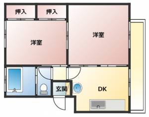 坂出プリンスマンション　南棟 402の間取り画像