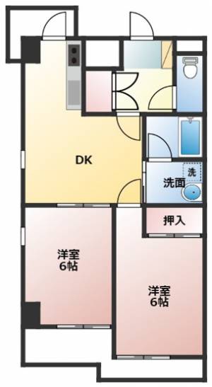 スカイハイ 405の間取り画像