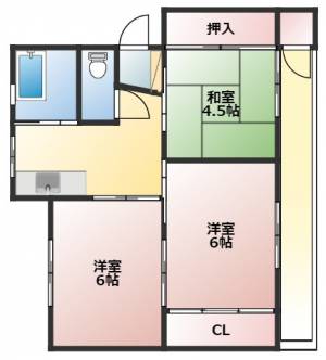 ココモタウン5番館 407の間取り画像