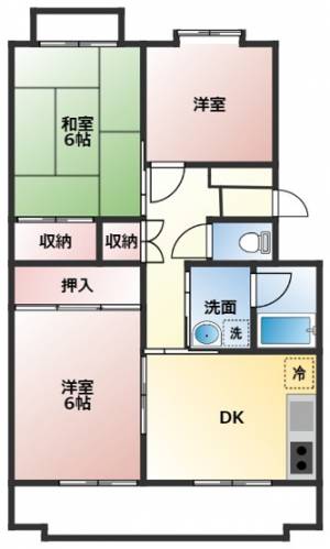 山崎マンション 102の間取り画像