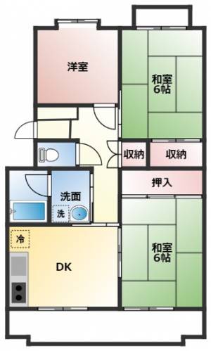 山崎マンション 303の間取り画像