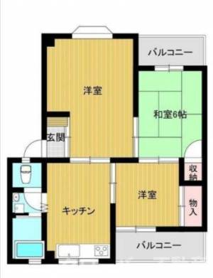 第２高尾マンション ２-２の間取り画像