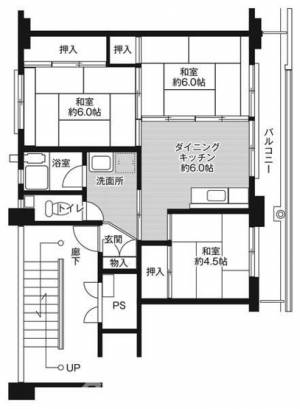 ビレッジハウス豊浜1号棟 0205の間取り画像