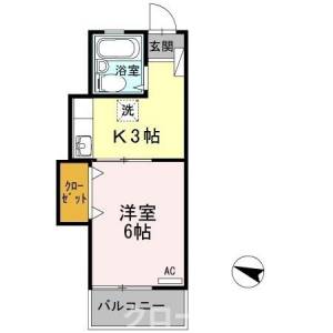 ピュアハイツ生野 405の間取り画像