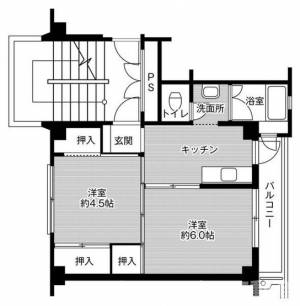 ビレッジハウス柞田1号棟 0304の間取り画像