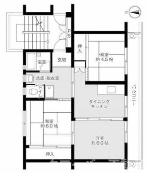 ビレッジハウス本村2号棟 0103の間取り画像