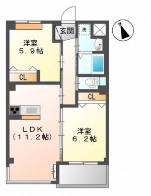 MARUKATSU UTAZU 308の間取り画像