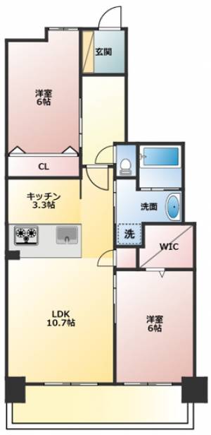 アルファスマート丸亀中府 702の間取り画像