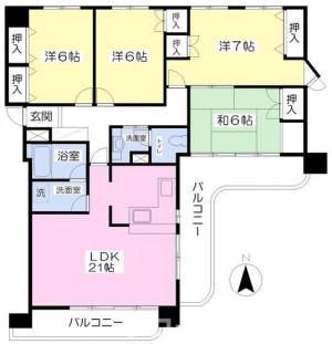 サンハイツ宇多津 １１０５の間取り画像