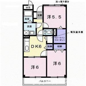 マルベル宇多津 402の間取り画像