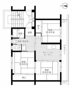 ビレッジハウス本村1号棟 0303の間取り画像