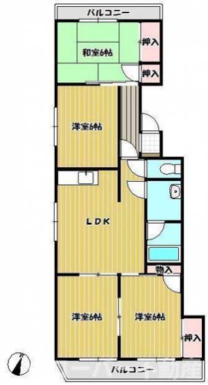 みづほ荘 ２０１の間取り画像