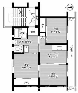 ビレッジハウス本村2号棟 0108の間取り画像