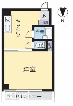 ユソウビル ４０２の間取り画像