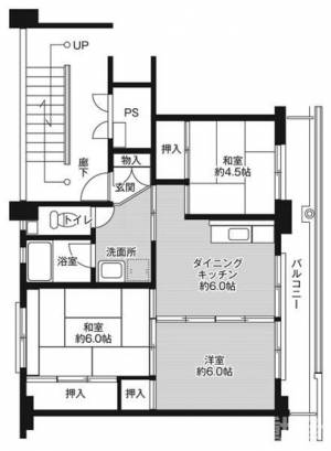 ビレッジハウス豊浜1号棟 0303の間取り画像