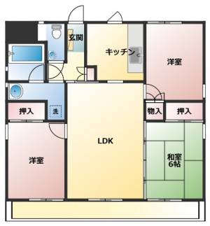 ペアハイツ栄町 201の間取り画像