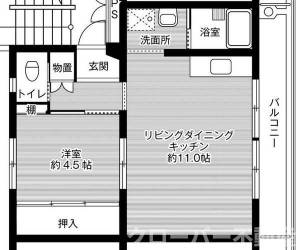 ビレッジハウス詫間2号棟 0501の間取り画像