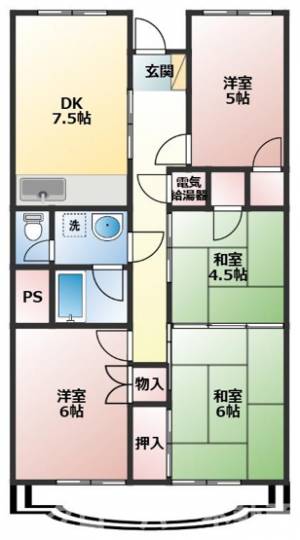 蓬莱マンション 602の間取り画像