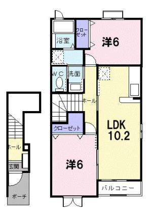 プリーマ　パラスト　Ｂ 202の間取り画像