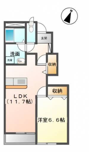 カーサ　フェリーチェ 105の間取り画像