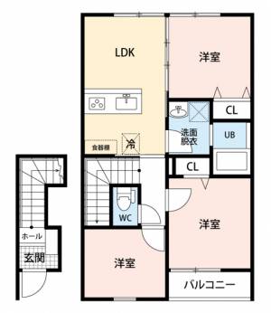 ホワイトリバーハイツD 201の間取り画像