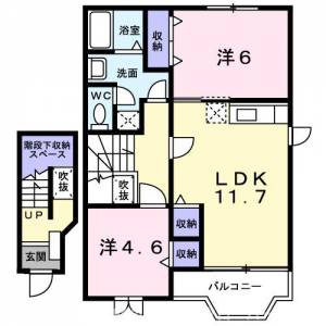 エヴァーグリーン　Ａ 203の間取り画像