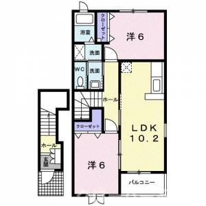 ファンタジア　Ａ 204の間取り画像