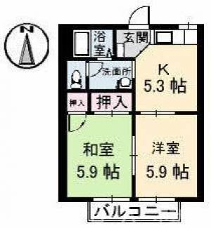 アーバンライフA棟 101号室の間取り画像