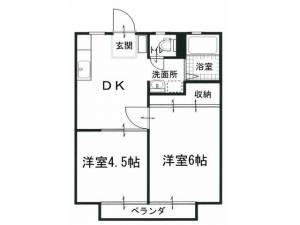 室本ハイツ １０２の間取り画像