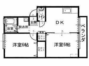 出作池下ハイツ５号地 ２０２の間取り画像