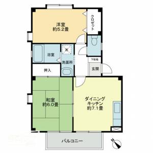 フォブール川津A 205の間取り画像