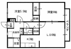 サンガーデン加儀田１号地 ２０３の間取り画像