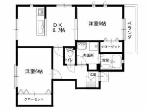 ハートプラザⅡ-１ １０１の間取り画像