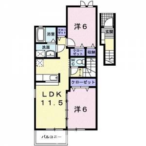 グランド　フィールドⅡ　Ａ 203の間取り画像