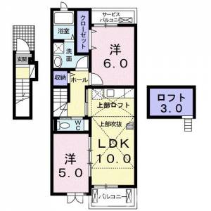 ノヴェルティハイツ坂出 203の間取り画像