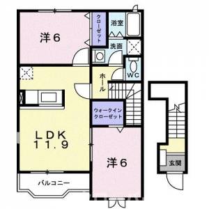 グリーンヒルズ　Ａ 201の間取り画像