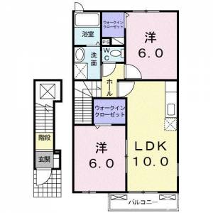 ルークス　勇峰Ａ 202の間取り画像