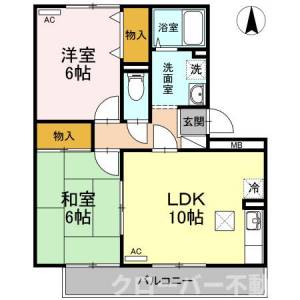 ダイワレイク A棟 A102の間取り画像