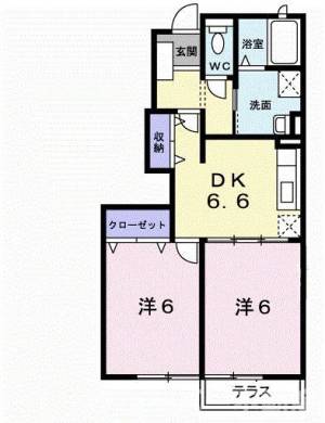 エスタシオン　Ａ 102の間取り画像