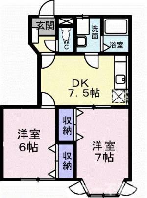 ヌーベル稲木　Ａ 102の間取り画像