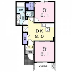 グレープガーデンⅡ 103の間取り画像