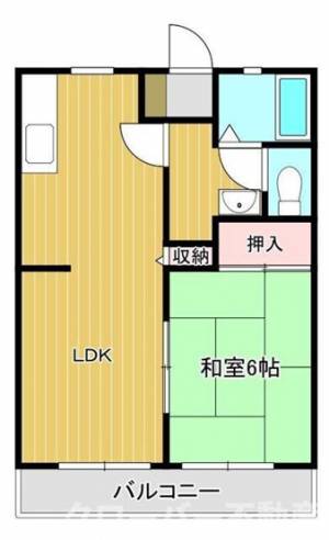 サンビレッジ六番街Ｉ～Ｋ棟 Ｊ２０１の間取り画像