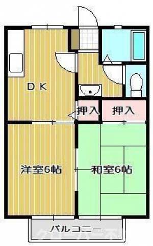 ニューコーポラス香川 Ｂ２０５の間取り画像