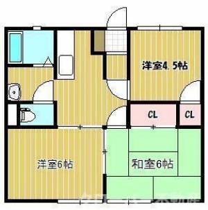 パナハイツ土居 ２０１の間取り画像