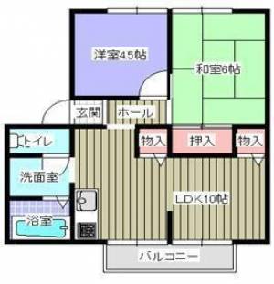 グリーンヒルズ九重田Ｂ棟 １０２の間取り画像