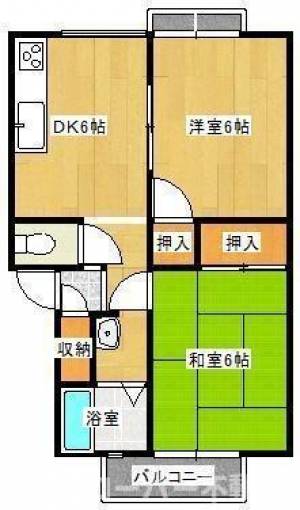 パナハイツアベニュー東棟 ２０２の間取り画像