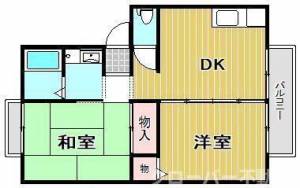 パストラーレ中津 Ａ２０２の間取り画像