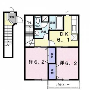 フラットＨＩＲＡＯＫＡ 203の間取り画像