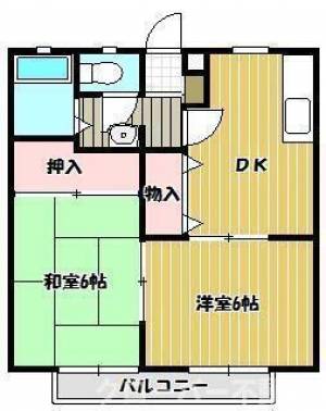 サンビレッジ七番街いちょう棟 ２０２の間取り画像